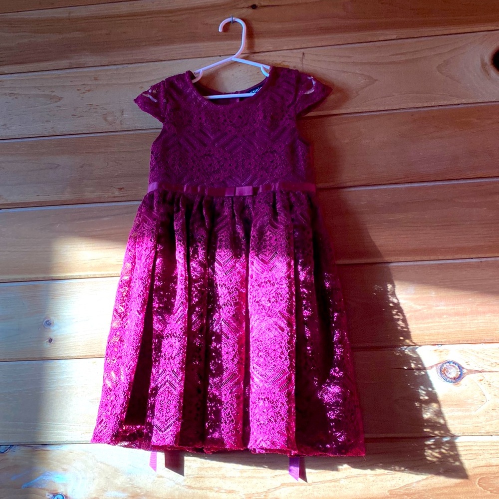 Zunie cranberry girl’s dress
